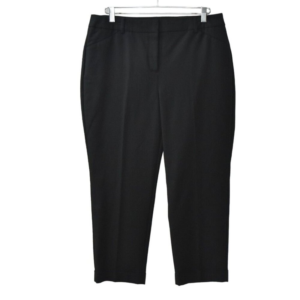 Chicos So Slimming Crop Pants Womens 12 Chicos 2 Serene Stretch Cuffed Black